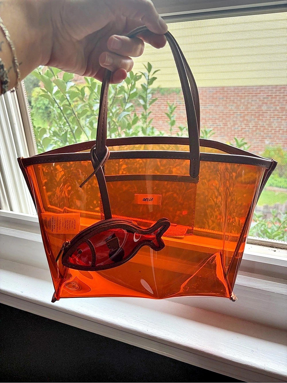 Aerie Jelly Mini Tote in brown